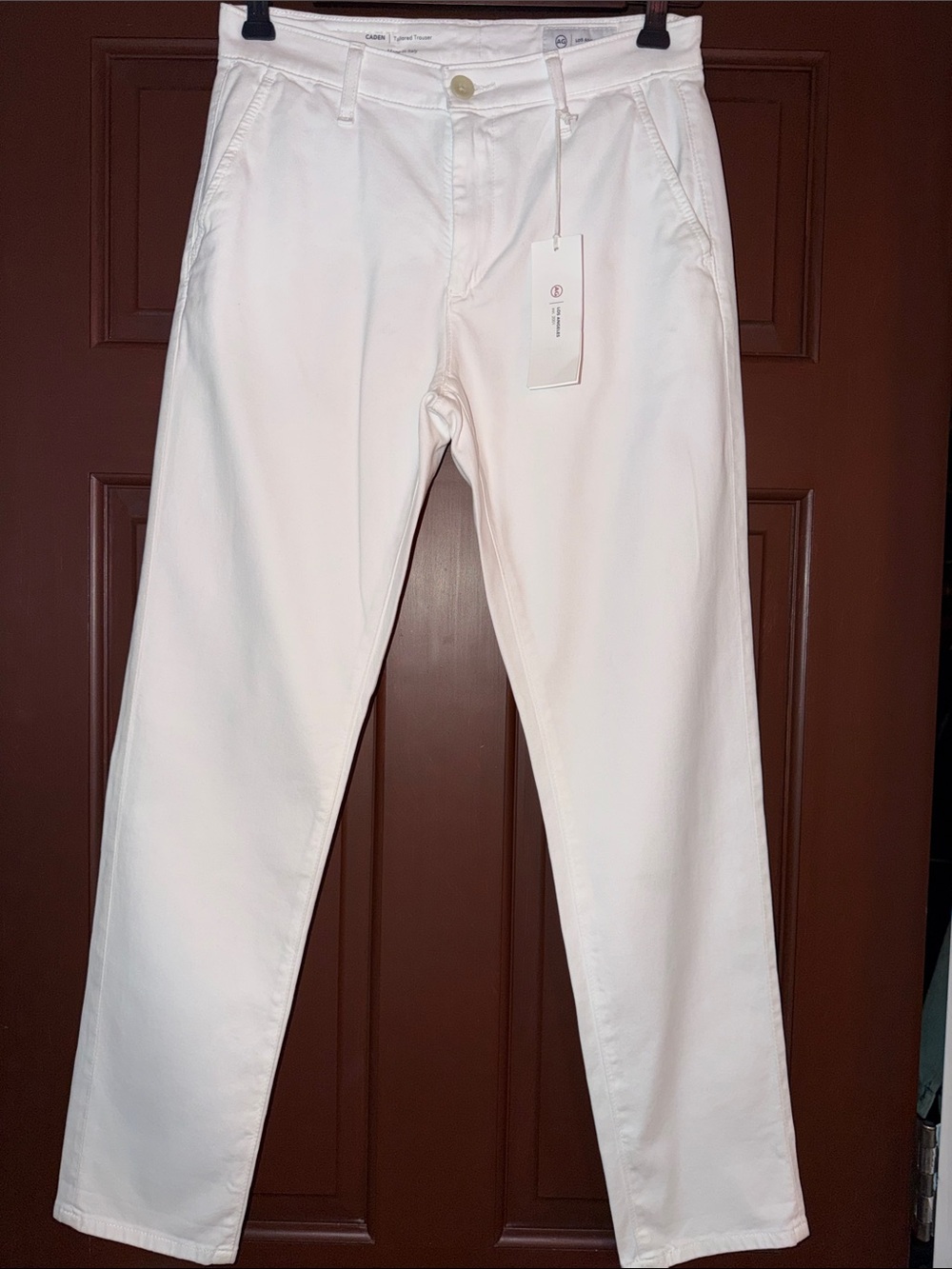 Ag Adriano Goldschmied White Tailored Trouser